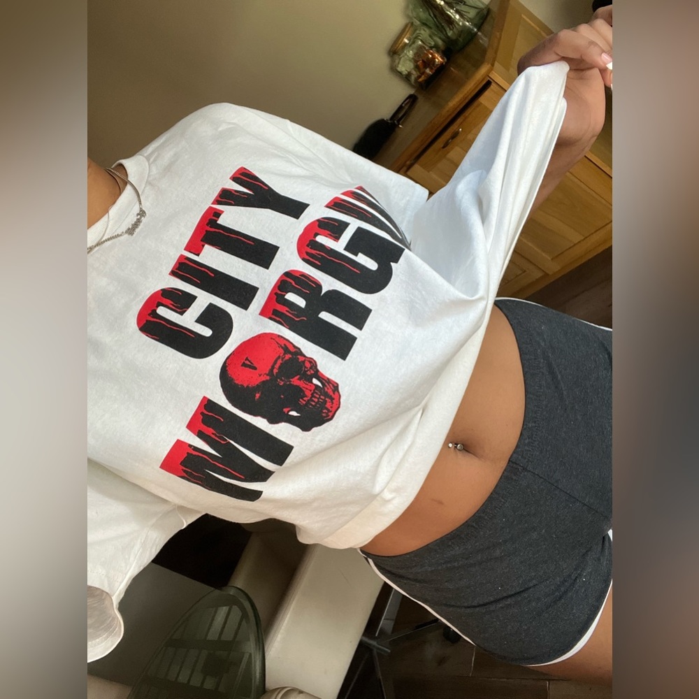 City Morgue x VLONE collab drip tee